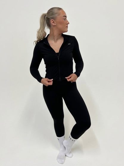 Contour Zip Up Jacket - Black